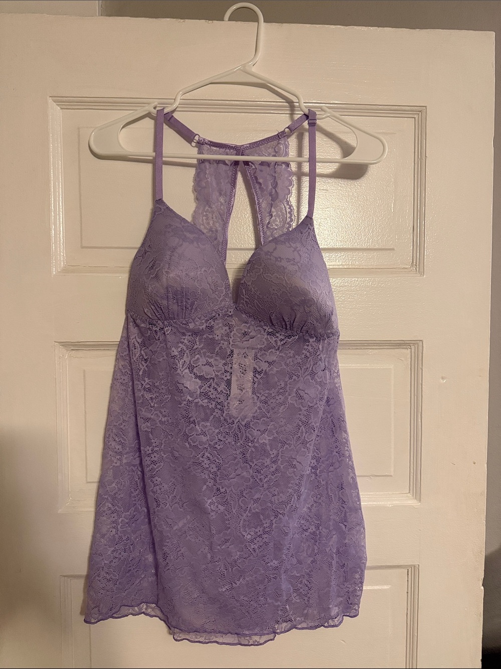 Lilac Lace Racerback Chemise